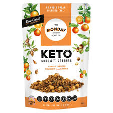 Keto Granola Sweet Crunchy Macadamia Orange Infused 300g Monday Food Co