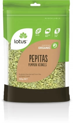 Pumpkin Seds Pepitas Organic 500g Lotus