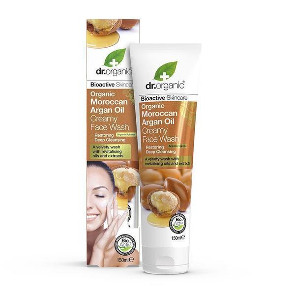 Moroccan Argan Oil Creamy Face Wash 150ml Dr Organics - Broome Natural Wellness