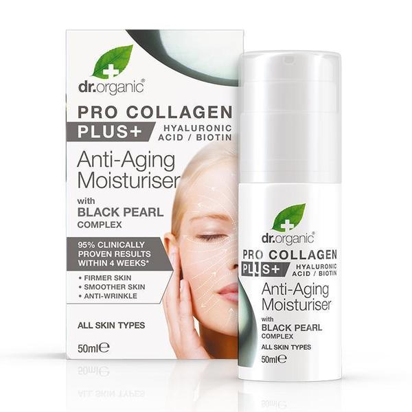 Pro Collagen Plus Anti Aging Moisturiser Black Pearl 50ml Dr Organic - Broome Natural Wellness