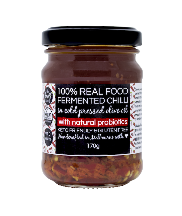 Fermented Chilli in Cold Pressed Olive Oil 170g The Broth Sisters - Broome Natural Wellness