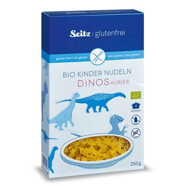 Kids Pasta Organic Gluten Free Dinos 250g Alb-Gold Sietz