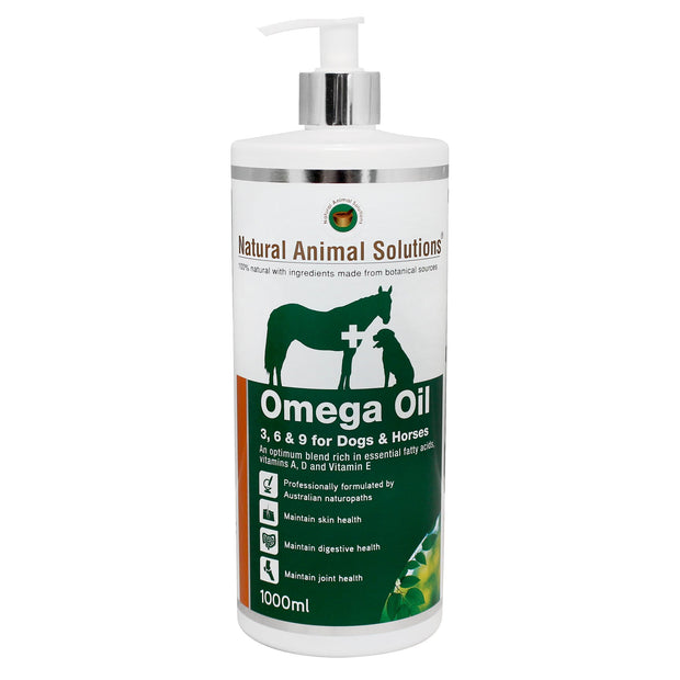 Omega 3, 6 & 9 for Dog/Horse 1L Natural Animal Solutions