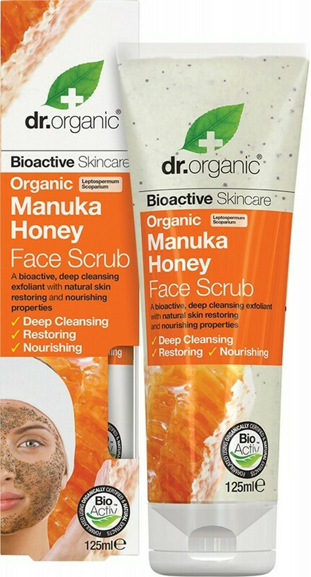 Manuka Honey Face Scrub 125ml Dr Organic