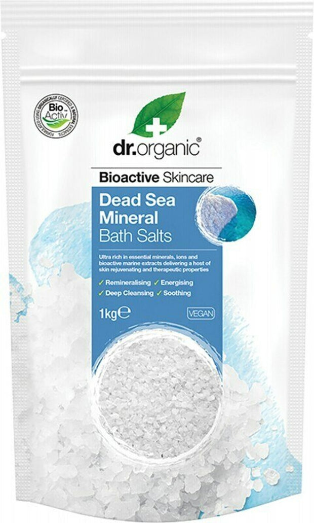 Dead Sea Mineral Bath Salt 1kg Dr Organic