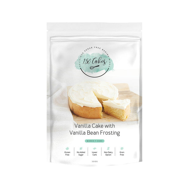 Cakes Mix Vanilla With Vanilla Bean Frosting 330g 180 Cakes - Broome Natural Wellness