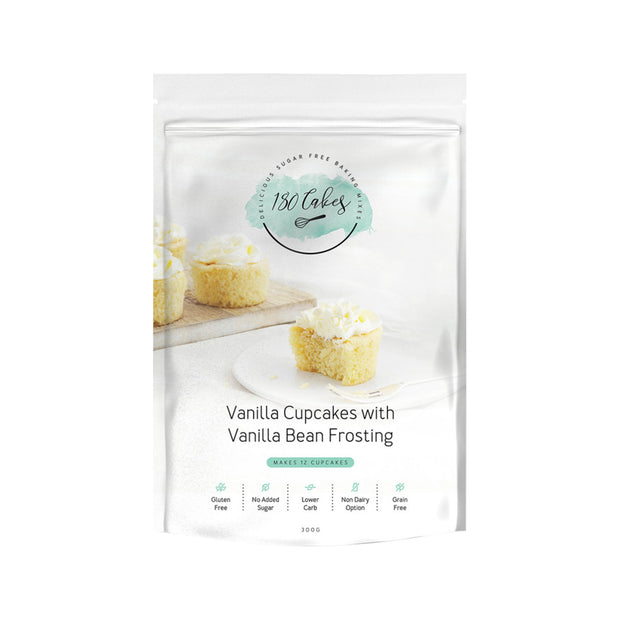 Cupcakes Mix Vanilla With Vanilla Bean Frosting 330g 180 Cakes - Broome Natural Wellness