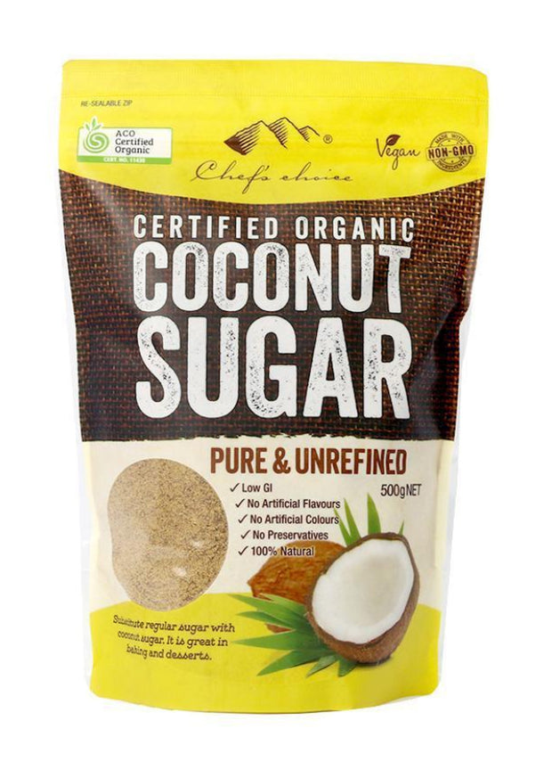 Coconut Sugar Organic 500g Chefs choice - Broome Natural Wellness