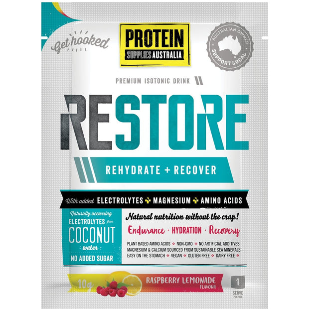 PSA Restore Hydration Recovery Raspberry 10g - Broome Natural Wellness