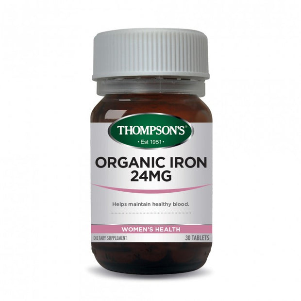 Iron Organic 24mg 30T Thompsons