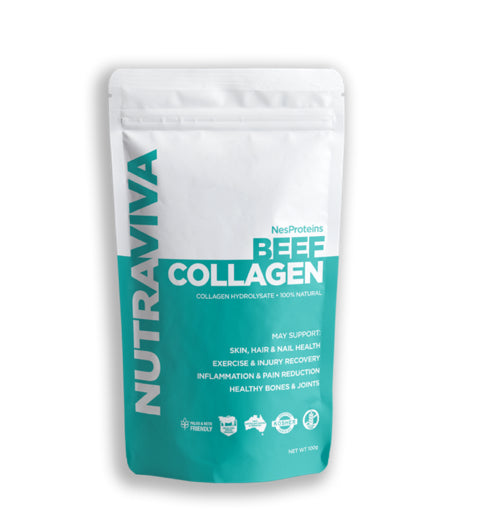 Collagen Hydrolsate Beef 100g NES Proteins Nutraviva - Broome Natural Wellness