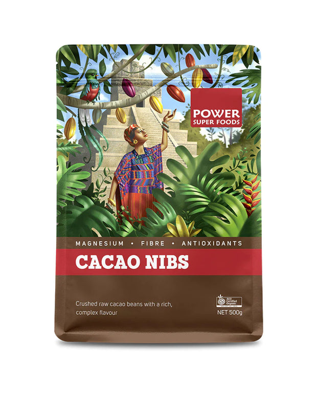 Cacao Nibs Raw Organic 500g Power Super Foods