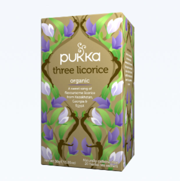 Three Licorice Tea 20 Bags Pukka - Broome Natural Wellness