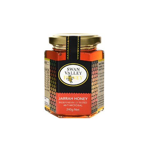 Honey Jarrah Raw TA30+ Glass 240g Swan Valley Honey (WA Only)