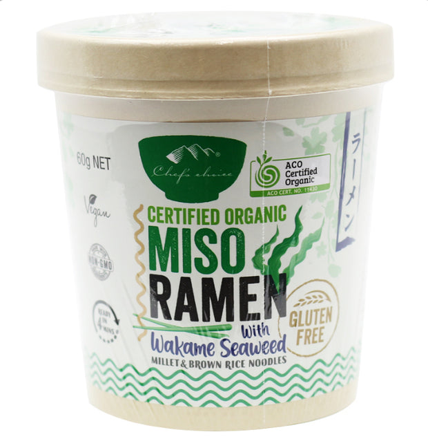 Organic Wakame Seaweed Miso Ramen 60g - Broome Natural Wellness