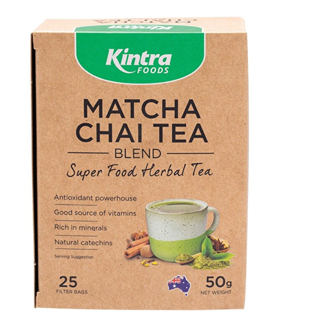 Matcha Chai Tea Bags 50g KINTRA FOODS - Broome Natural Wellness
