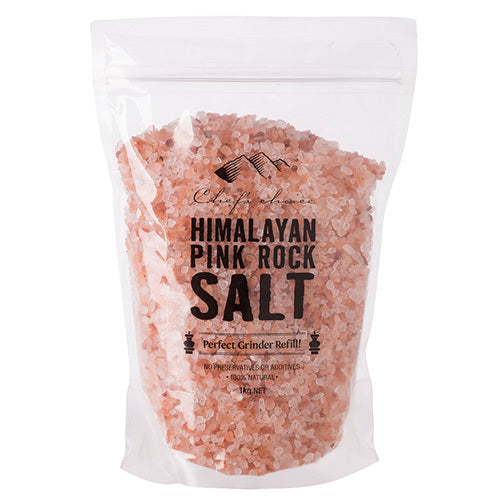 Himalayan Pink Rock Salt Bag 1kg Chefs Choice