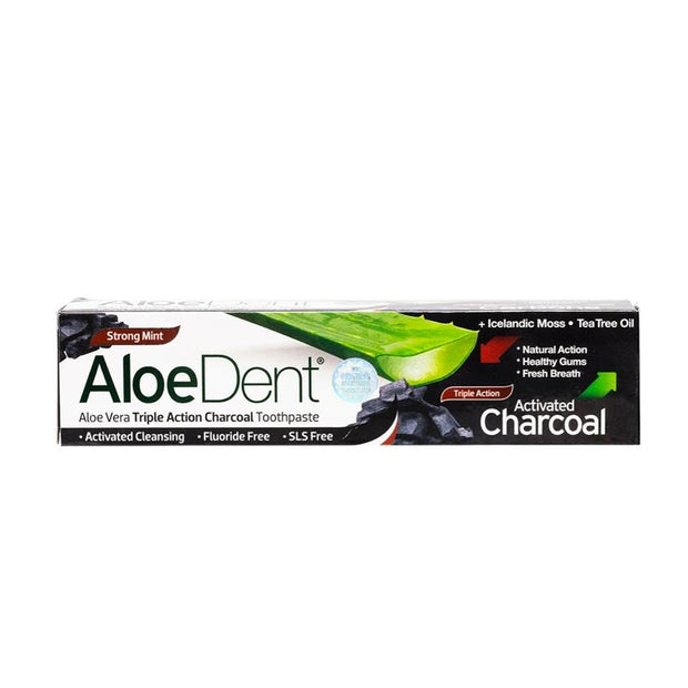 ALOE DENT Triple Action Charcoal Toothpaste 100ml - Broome Natural Wellness
