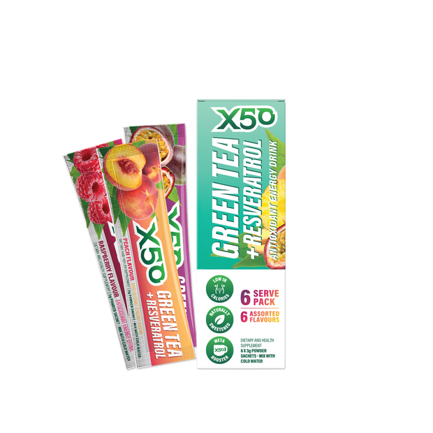 Green Tea Plus Resveratrol Energy Drink Assorted 6x3g X50