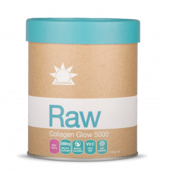 RAW Collagen Glow Wild Berry 200g AMAZONIA - Broome Natural Wellness