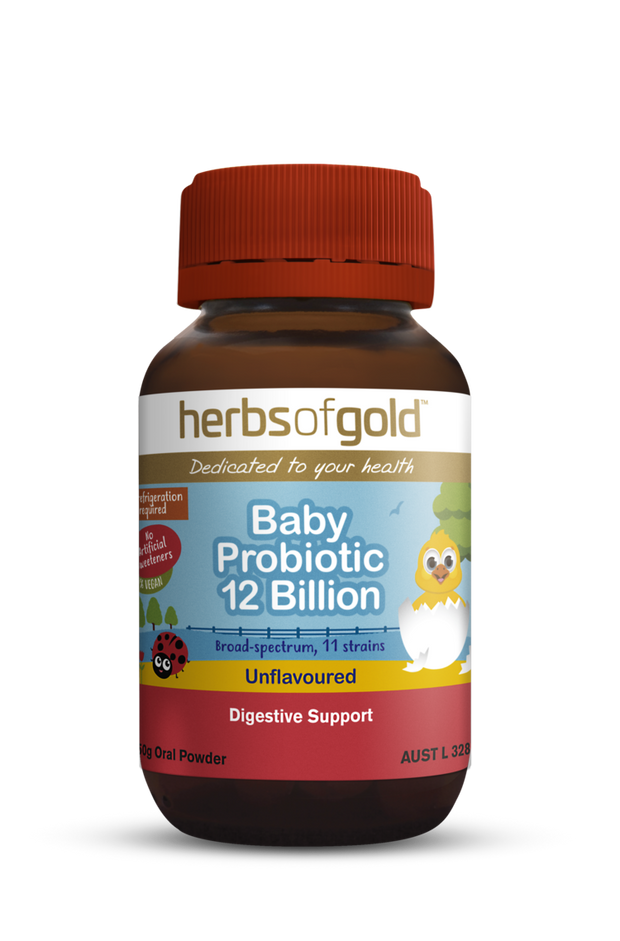 Baby Probiotic 12 Billion Unflavoured 50g Herbs of Gold