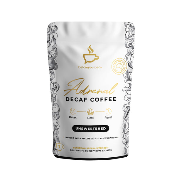 Decaf Coffee Adrenal Reset Unsweetened 5g x 7 Sachets Before You Speak