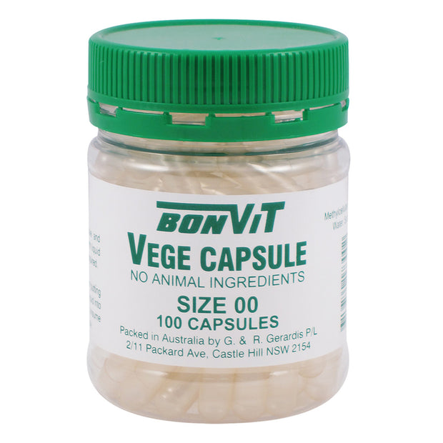 Empty Vege Capsules Size 00 100VC Bonvit - Broome Natural Wellness