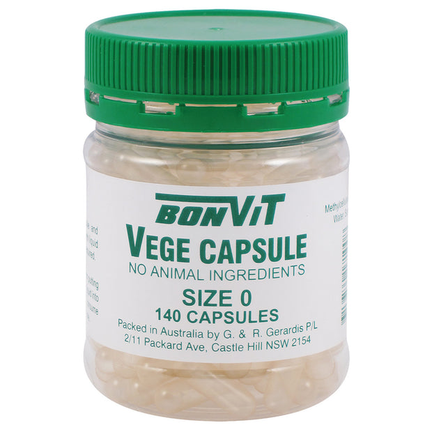 Empty Vege Caps O Size 140C Bonvit - Broome Natural Wellness