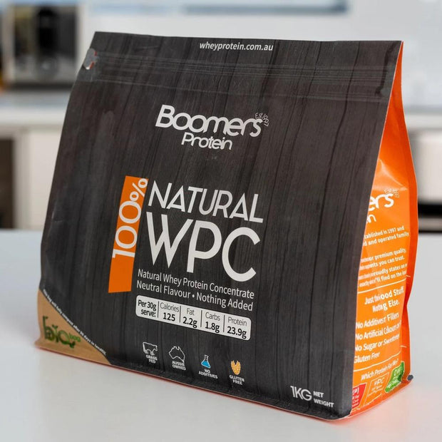Whey Protein Concentrate 1kg Boomers - Broome Natural Wellness