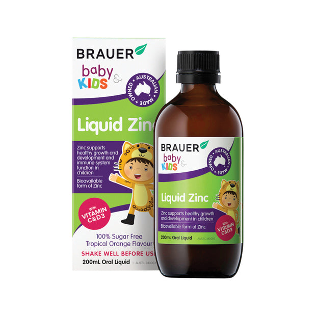 Baby & Child (1+ Years) Liquid Zinc 200ml Brauer