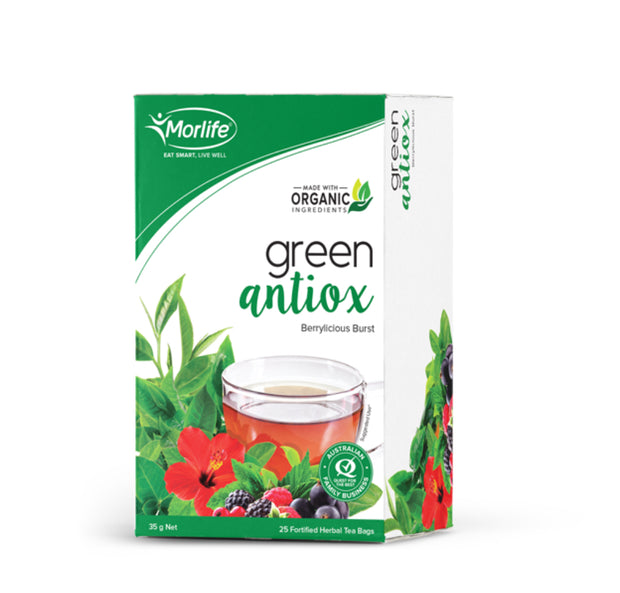 Green Antiox Tea Bags 25 Morlife - Broome Natural Wellness