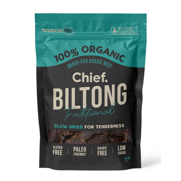 Biltong Grass Fed Traditional 30g Chief
