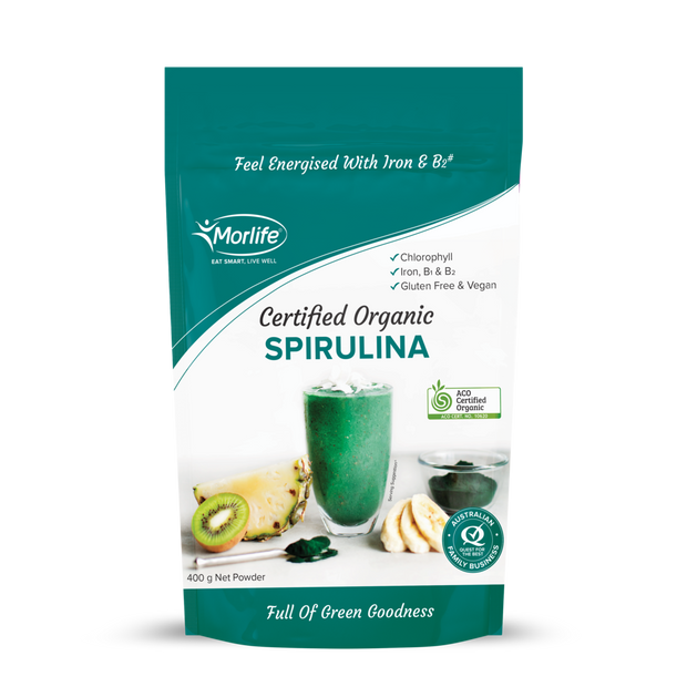 Spirulina Certified Organic 400g Morlife
