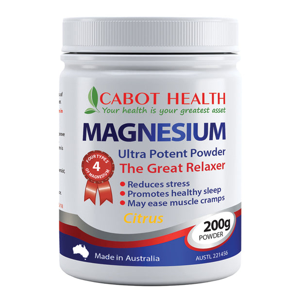 Magnesium Ultra Potent Citrus Powder 200g Cabots - Broome Natural Wellness