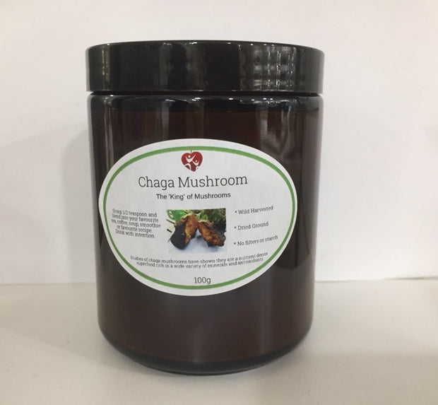 Chaga Mushrooms 100g Broome Natural Wellness - Broome Natural Wellness