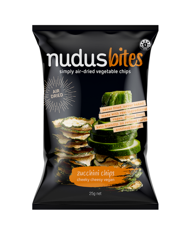 Zucchini Chips Sea salt Vegan 20g Nudus Bites