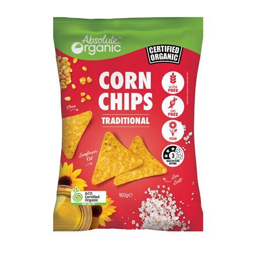 Corn Chips Traditional With Sea Salt 160g Absolute Organics