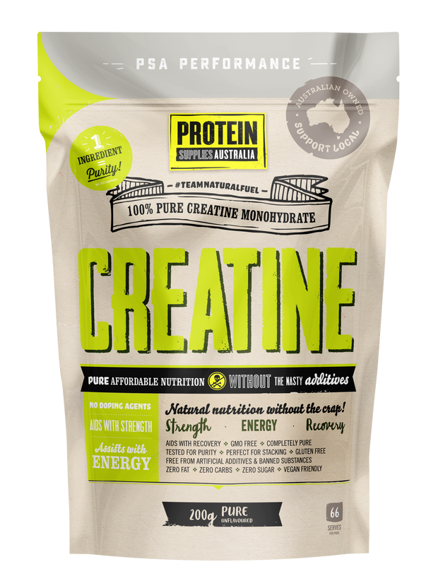Creatine Monohydrate Pure 200g Protein Supplies Australia