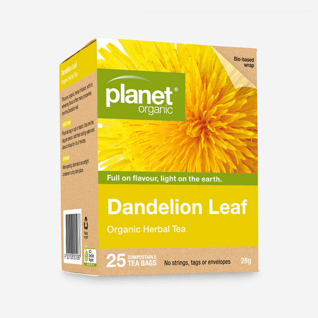 Dandelion Leaf Organic Tea 25 Bags Planet Organic