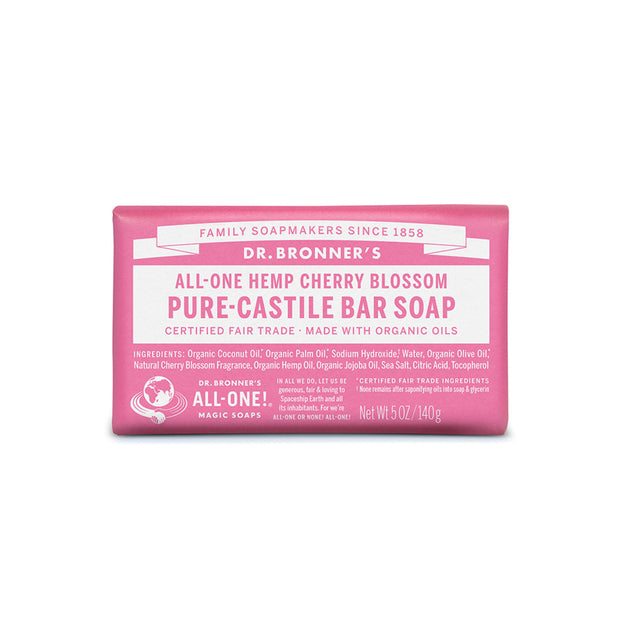 Cherry Blossom Soap bar 140g  Dr Bronners - Broome Natural Wellness