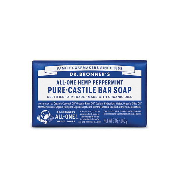Peppermint Soap Bar 140g  Dr Bronners - Broome Natural Wellness