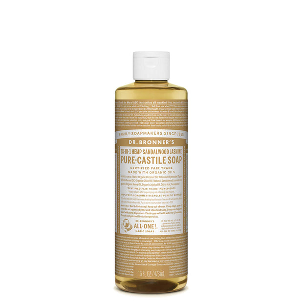Sandalwood Jasmin Castile Liquid Soap 473ml  Dr Bronners - Broome Natural Wellness