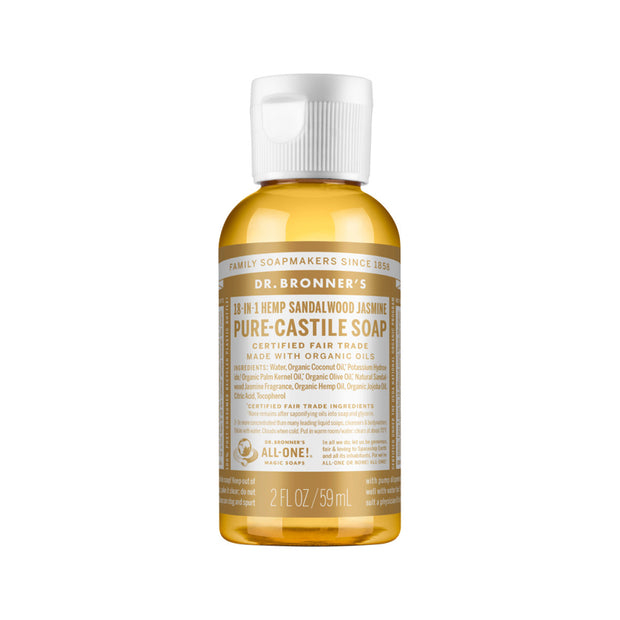 Sandalwood Castile Liquid Soap 59ml Dr Bronners