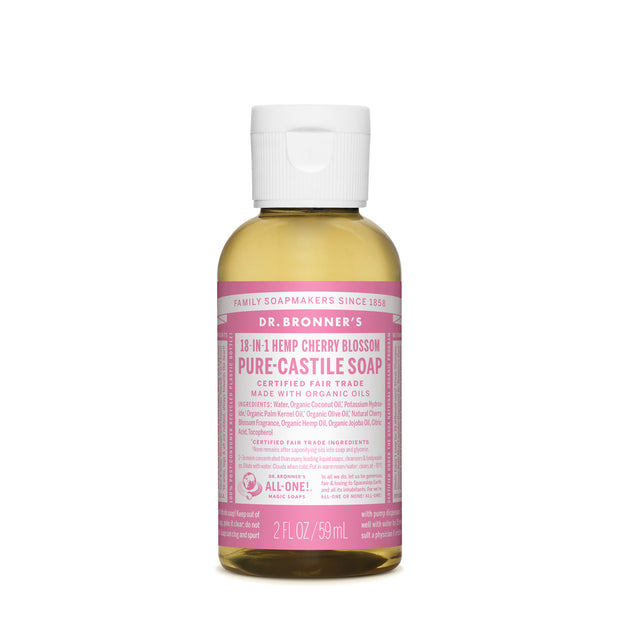 Cherry Blossom Castile Liquid Soap 59ml Dr Bronners - Broome Natural Wellness