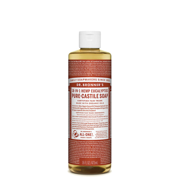 Eucalyptus Castile Liquid Soap 437ml Dr Bronners - Broome Natural Wellness