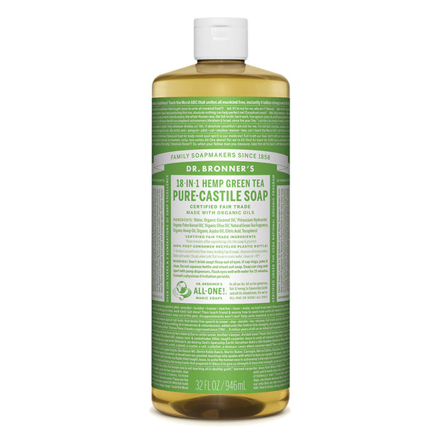 Green Tea Castile Liquid Soap 946ml Dr Bronners - Broome Natural Wellness