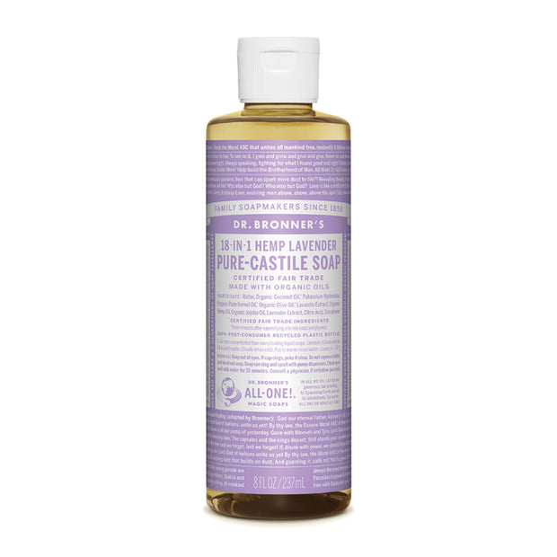 Lavender Castile Liquid Soap 237ml Dr Bronners - Broome Natural Wellness