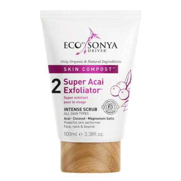 Super Acai Exfoliator 100ml - Eco Sonya - Broome Natural Wellness