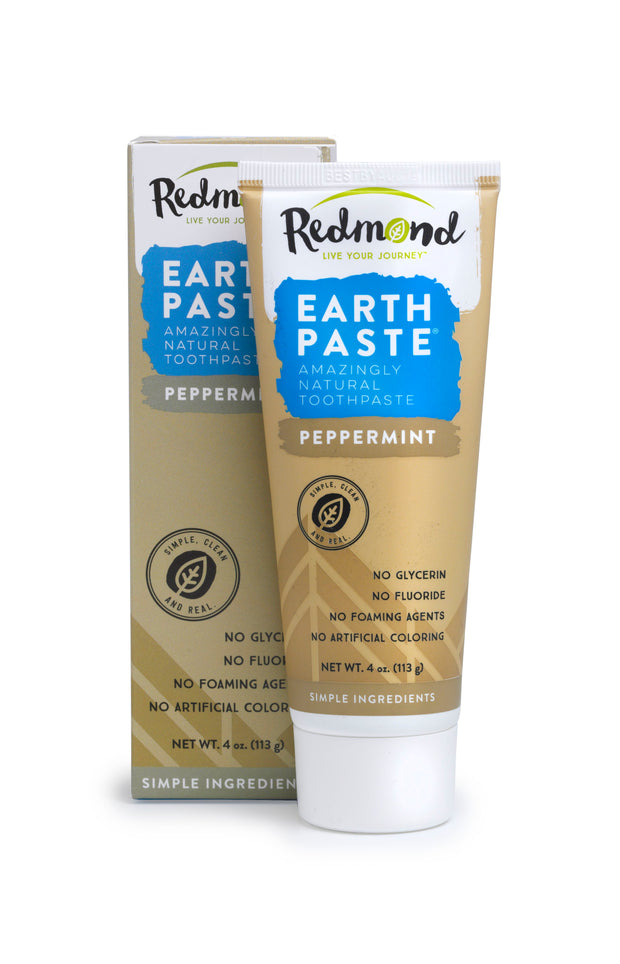 Peppermint Toothpaste 113g REDMOND EARTH PASTE - Broome Natural Wellness