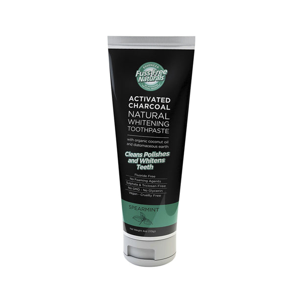 Toothpaste Activated Charcoal Spearmint 113g Fuss Free Essenzza